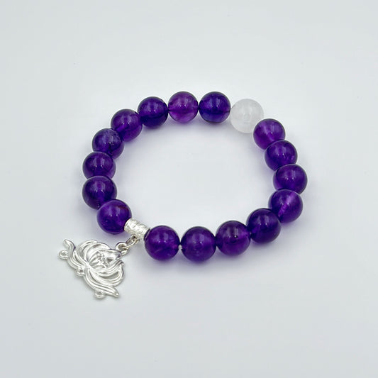Amethyst Lotus Bracelet