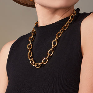 Big gold chain hip-hop necklace
