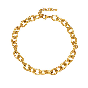 Big gold chain hip-hop necklace