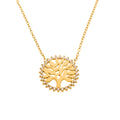Tree of life zirconia pendant necklace bracelet - necklace